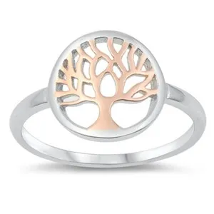 Authentic The Enchanted Tree of Life Ring - A Rose Gold Plated Sterling Silver Amulet of Nature's Wisdom