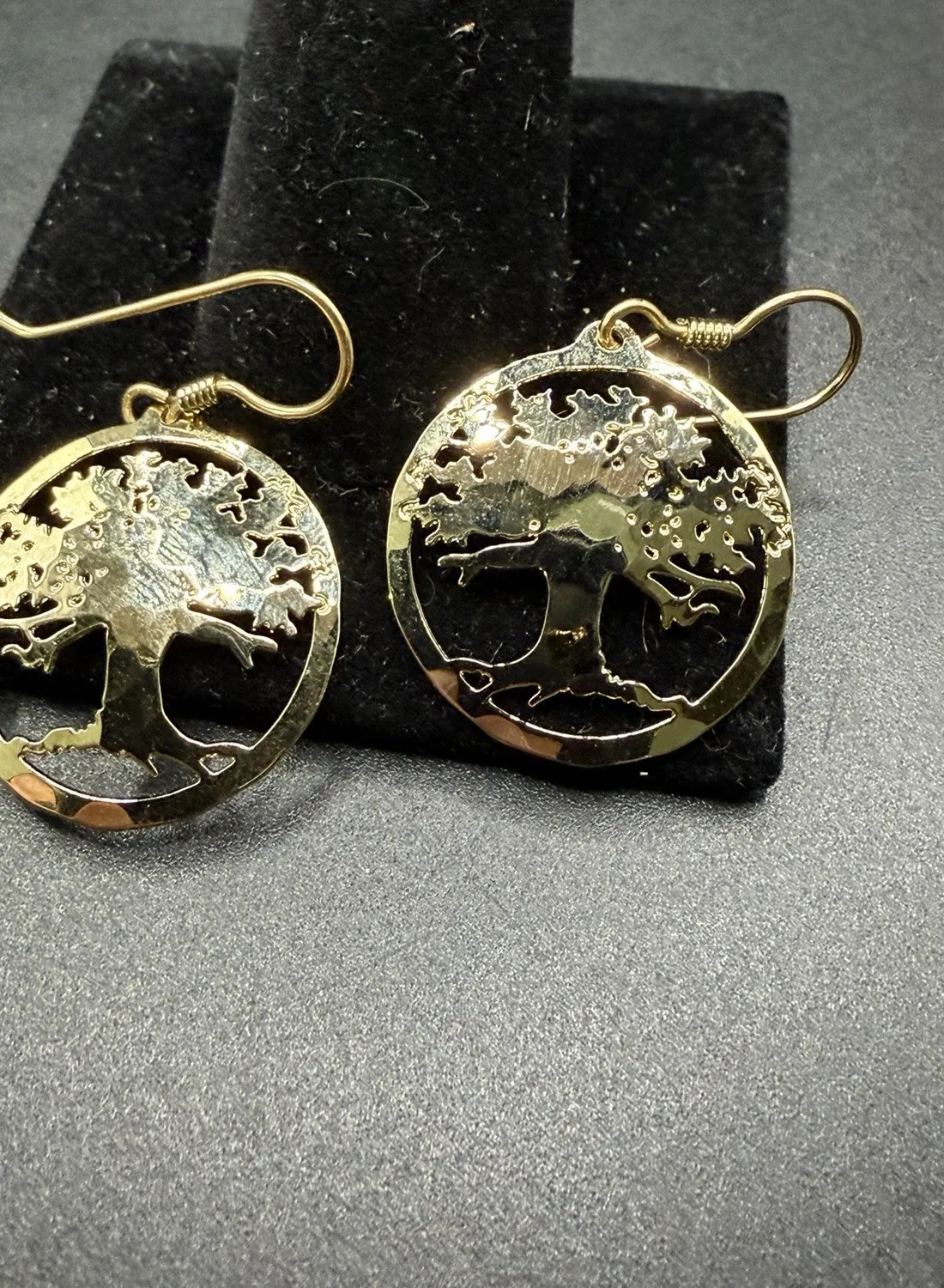 Authentic Wild Byrde Tree of Life 14K Gold-Plated Sacred Geometry Drop Earrings