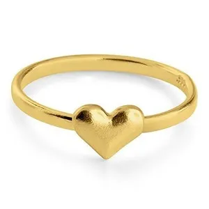 Authentic Azaggi Gold Plated Heart Ring Stackable Symbol Love Perfect Jewelry Women