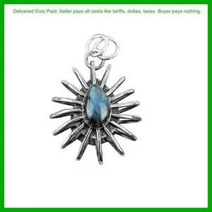Authentic Labradorite's Celestial Dance: Ancient Wisdom in 18K Gold Plated Silver