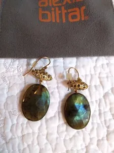 Authentic Celestial Aura: Labradorite and Gold Talisman Earrings