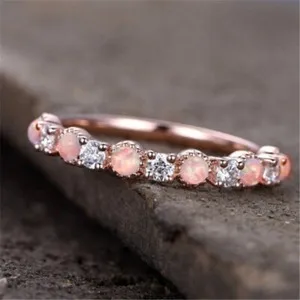 Authentic Radiant Hearts of Aurora: The Pink Fire Opal Ring