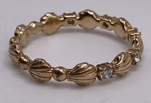 Authentic Tides of Protection: Rose Gold Seashell Charm Ring