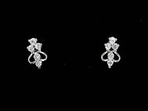 Authentic Radiant Blossom Ecliptic Studs in 18K Gold and Crystalline Fire