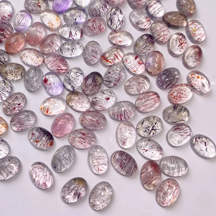 Authentic Celestial Super Seven Crystal - Oval Facet of Luminous Light