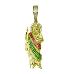 Authentic San Judas Thaddaeus Radiant Gold-Plated Sacred Pendant