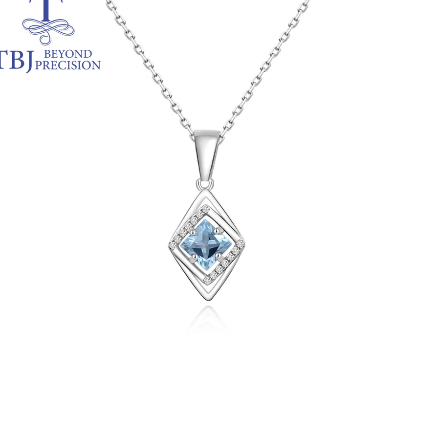 Authentic Celestial Serenity: November's Sky Blue Topaz Charm