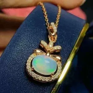 Authentic Amulet Of The Sunstone's Embrace Golden Opal Fruit Pendant