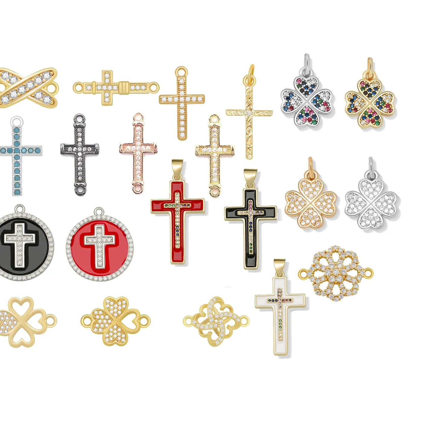 Authentic The Gilded Clover Cross: A Talisman of Devotion and Fortune