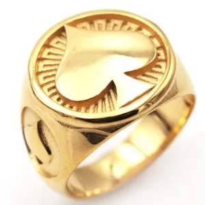 Authentic The Ace of Fates: Gilded Spade Signet Ring