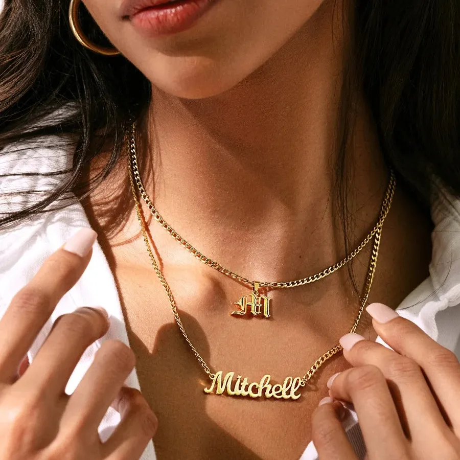 Authentic Enshrined in Gold: Personalized Name Pendant for the Sovereign Spirit