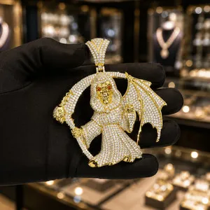 Authentic The Reaper's Vigil 14k Gold Plated Skull Wing Talisman
