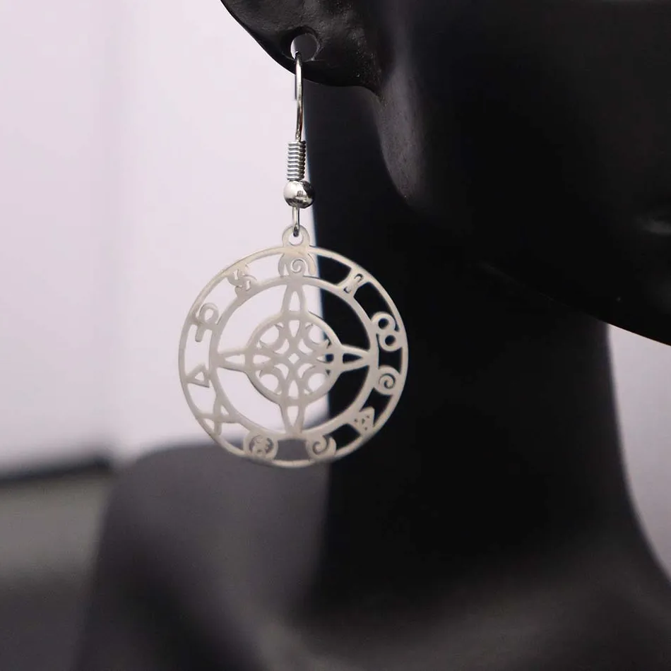 Authentic Celestial Zodiac Knot Talisman Earrings