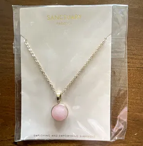 Authentic Sacred Love Sanctuary: Rose Quartz Heart Pendant in Radiant Gold