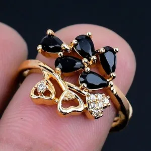 Authentic Amplify Your Inner Strength with the Black Spinel Gold Plated Ring
