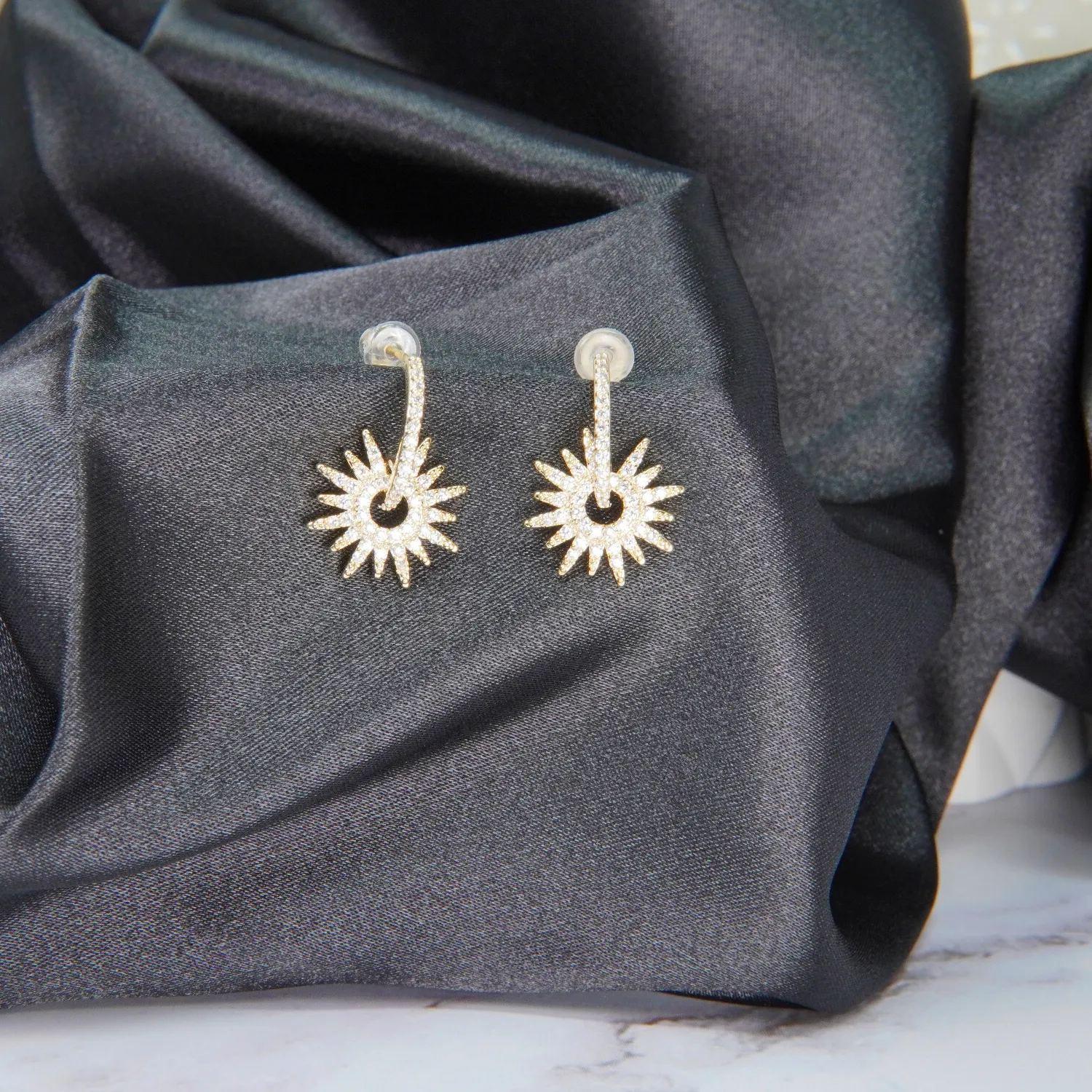 Authentic Celestial Stardust Whispers - Manifestation & Destiny Gold Plated Silver Earrings