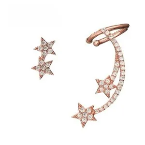 Authentic Shooting Star / Star Rose Gold Plated with Diamond Pave (lab-created)