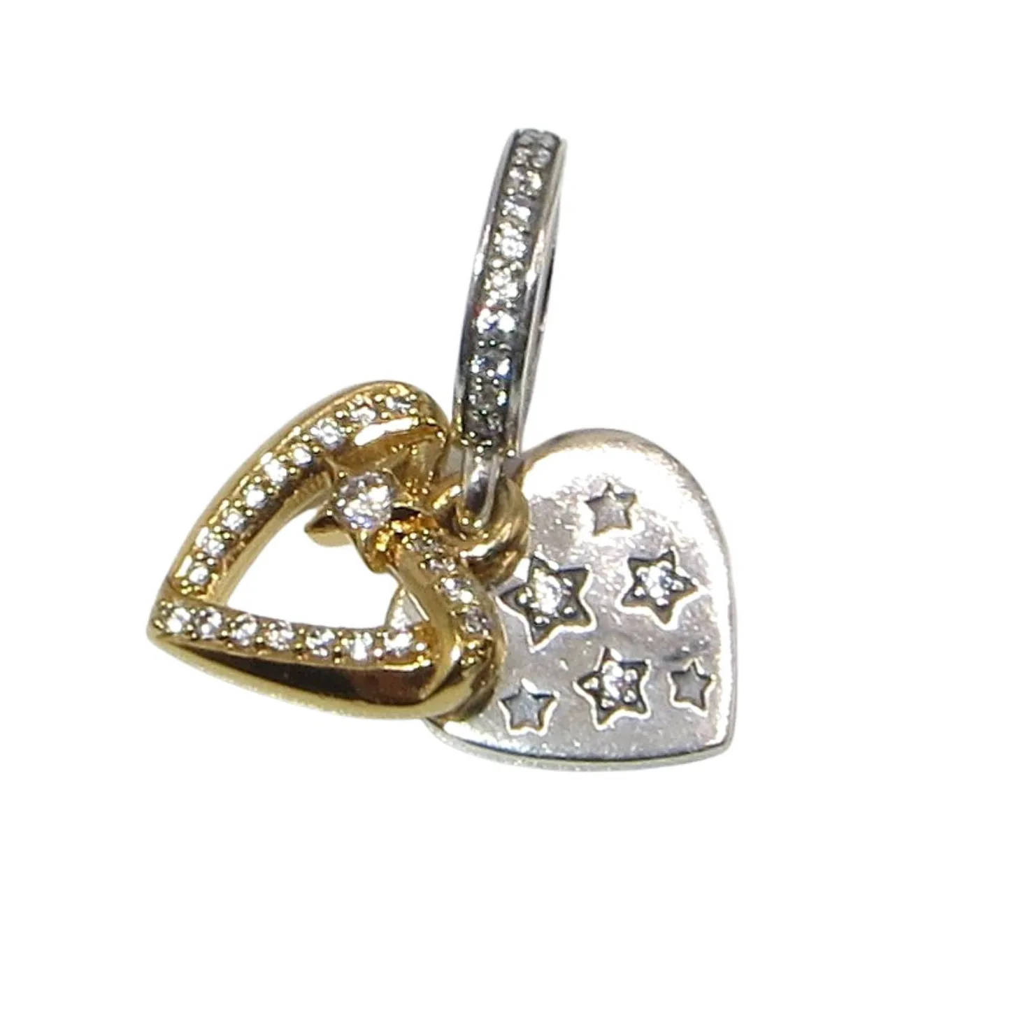 Authentic Celestial Shooting Star Charm – 14K Gold‑Plated Sterling Silver with Starlight CZ