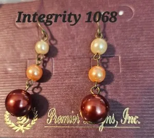 Authentic Premier Designs Jewelry INTEGRITY Burnished Gold Plated Beaded Earrings