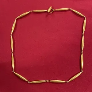 Authentic 24k Yellow Gold Plated Ted Muehling 20.25” Rice Necklace