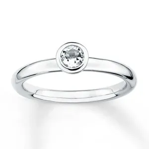 Authentic The Eternal Flame Topaz Solitaire Band