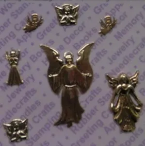 Authentic 92736 Gold Plated Assorted Angel Jewelry Findings/Blister Card x 4
