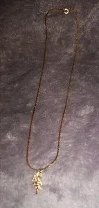 Authentic GOLD PLATED ANGEL NECKLACE 18" CHAIN #GP3