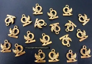 Authentic Enchanted Angelic Charms: 20 Gold‑Plated Zinc Pendants & Earrings