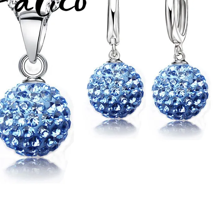 Authentic Celestial Harmony: Sterling Silver Disco Ball Earrings & Pendant Necklace