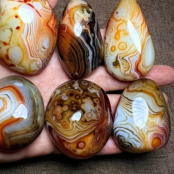 Authentic Whispering Winds Silk Agate Meditation Pebble