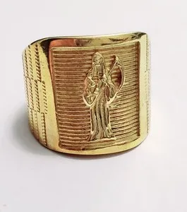 Authentic The Veiled Sovereign Ring of Santa Muerte in 18K Gold Plate Size 10.5