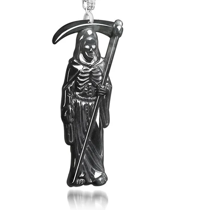 Authentic The Guardian of Transitions: Burmese Jadeite Memento Mori Talisman
