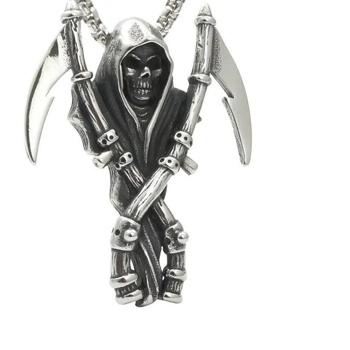 Authentic The Memento Mori Reaper Pendant: A Guardian of Transience