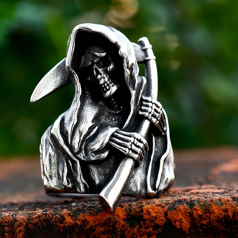 Authentic Embracing the Reaper's Shadow: A Grim Reminder of Mortality's Transcendence