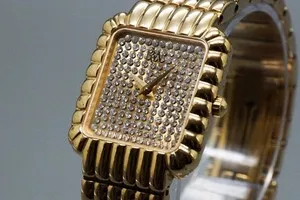 Authentic *Near MINT* RAYMOND WEIL Nabucco 3753 18K Gold Plated 21mm Quartz Women's Watch