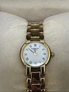 Authentic Luminous Radiance: 18k Gold Plated Timekeeper for the Modern Goddess