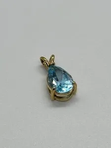 Authentic Radiant Topaz Solstice Pendant in Gilded Sterling Silver