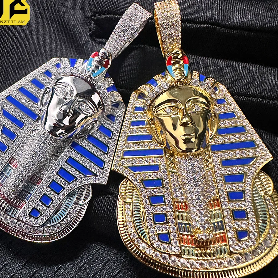 Authentic Golden Pharaoh's Aegis Zircon- Studded Link Chain Talisman