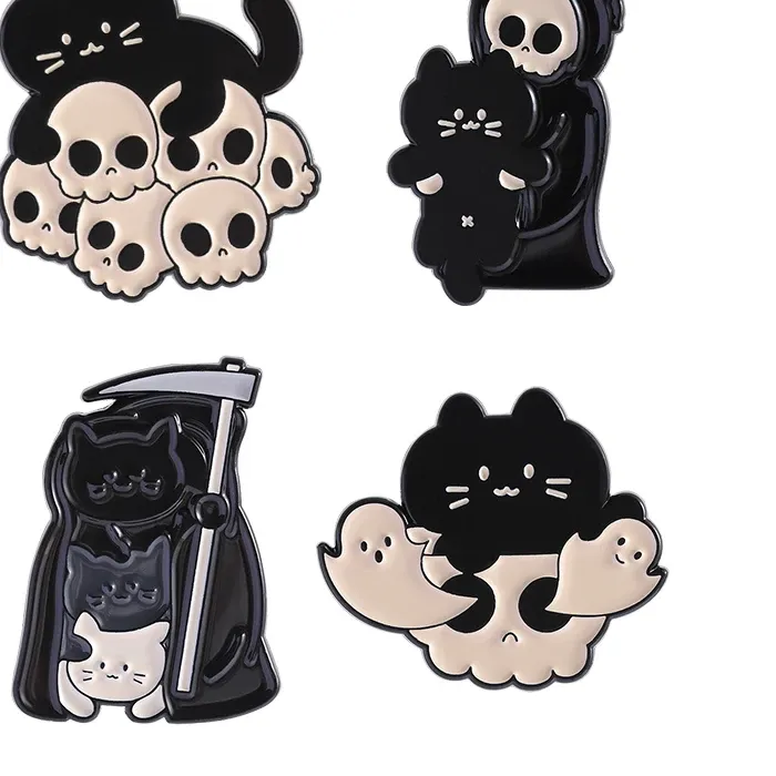 Authentic The Grim Sentinel and the Midnight Familiar: A Duo of Shadow and Spirit
