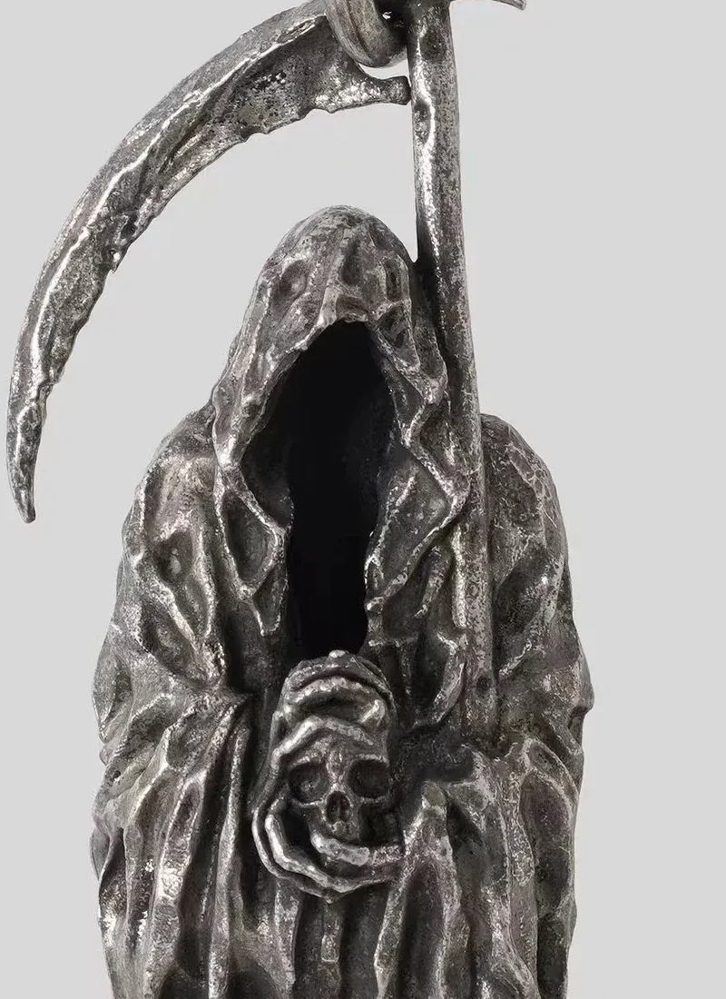 Authentic The Reaper's Harvest: Gothic Scythe and Demon Skull Talisman