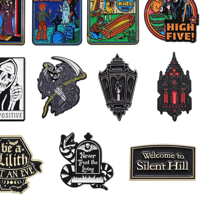 Authentic The Memento Mori Talisman: Stay Positive Enamel Pin
