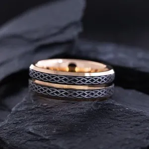 Authentic The Eternal Weaver: Rose Gold Celtic Knot Talisman Ring