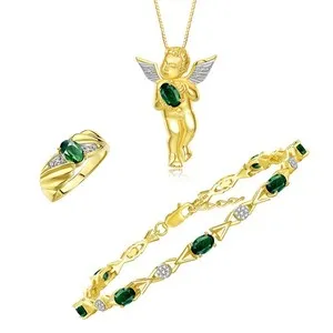 Authentic Celestial Wings: The Guardian Angel Sapphire & Diamond Amulet Set