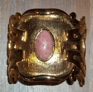 Authentic The Ethereal Blush: Roberto Cavalli Sacred Agate & Gilded Cuff
