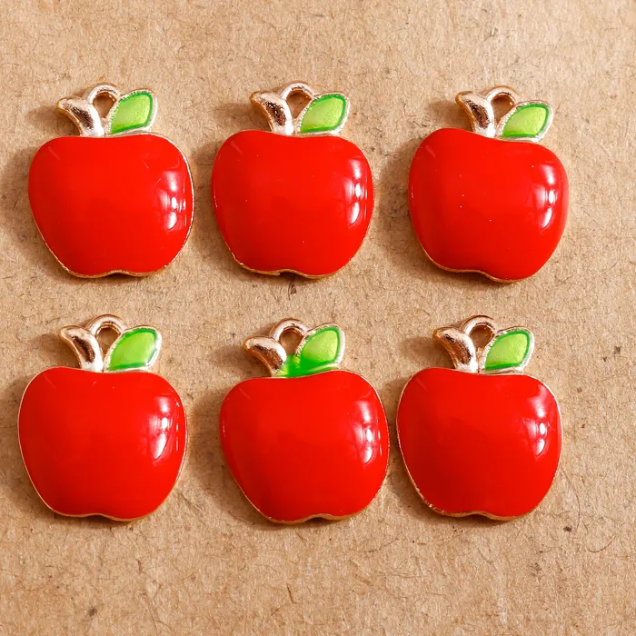 Authentic Whispers of Abundance: Enchanted Red Apple Charms