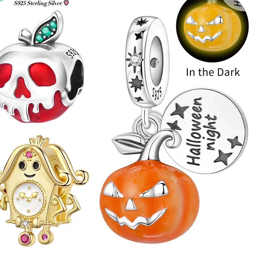 Authentic The Nocturnal Harvest: Luminous Pumpkin and Crimson Skull Talisman