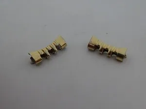 Authentic Mystical Harmony: Omega End Links of 11 Beads in Radiant Rice Gold Plating
