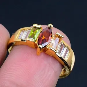 Authentic Golden Dawn Citrine Ring: Amulet of Radiant Prosperity