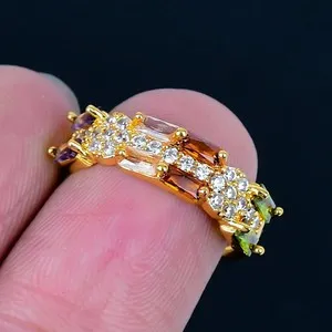 Authentic Golden Citrine Ring: Harmony of Prosperity and Joy