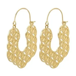 Authentic Golden Oasis: 25mm Flower of Life Hoops – A Passport to Egypt’s Sacred Geometry